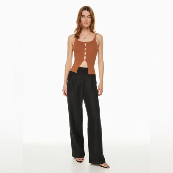 NWT - Aritzia Wilfred The Effortless Pant™ Linen - Size 6 - Black - Picture 5 of 9